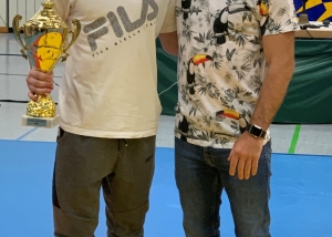 Dario Dittrich mit Bundestrainer Marcel Ewald